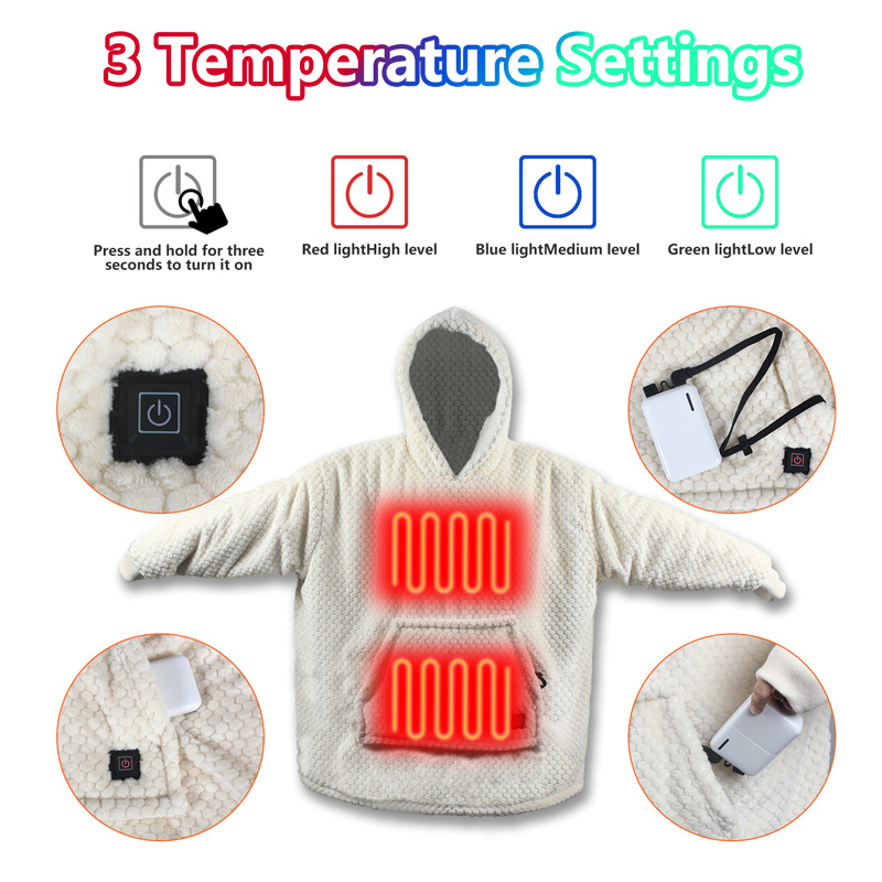 heated hoodie blanket-heated hoodie cotton blanket-electric heated hoodie blanket