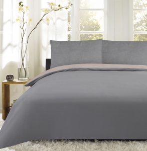 gray fleece bedding set