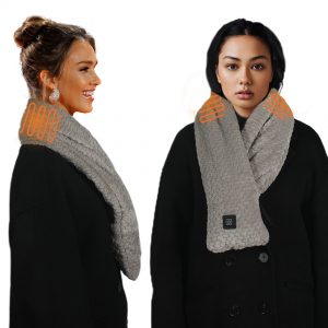 gray heated scarf