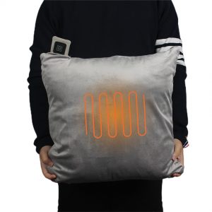 gray heated pillow