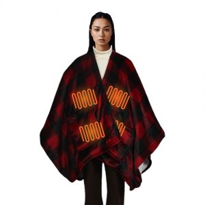 red electric shawl blanket