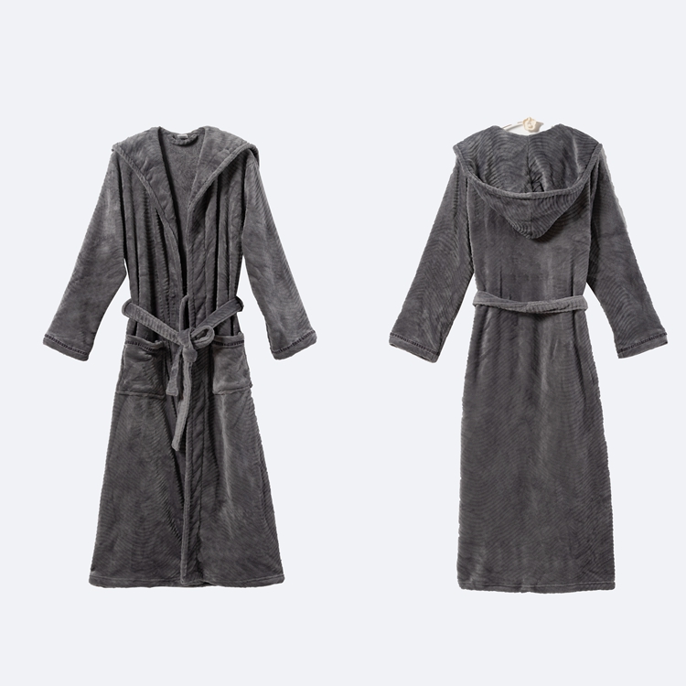 mens fleece bathrobe